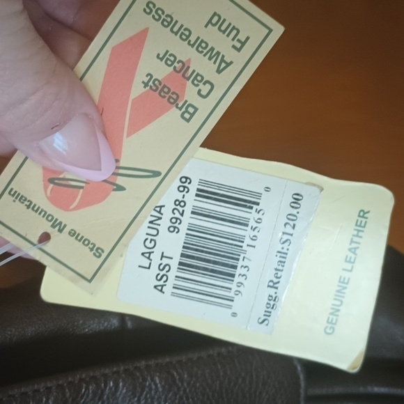 NWT Brown Leather Satchel Flap Closure Shoulder bag - Picture 3 of 8